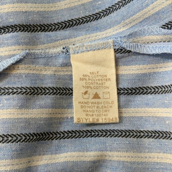 Mystree Blue stripe button up shirt dress NWT - Picture 9 of 10